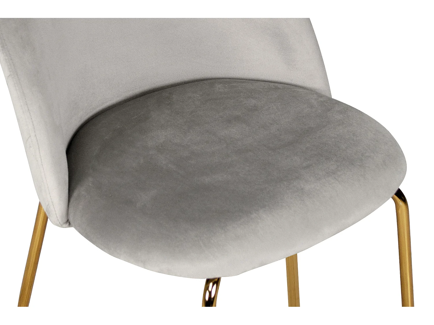 Sgabello cucina imbottito, sgabello alto in velluto tortora mod. Nicole