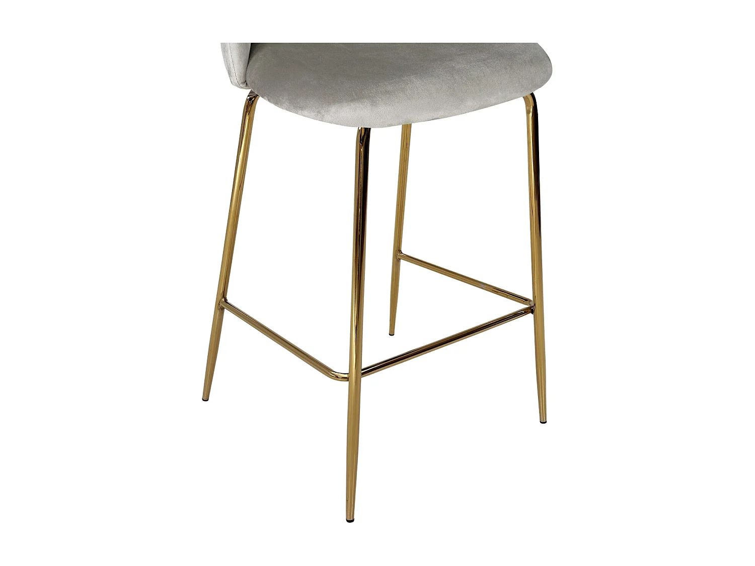 Sgabello cucina imbottito, sgabello alto in velluto tortora mod. Nicole