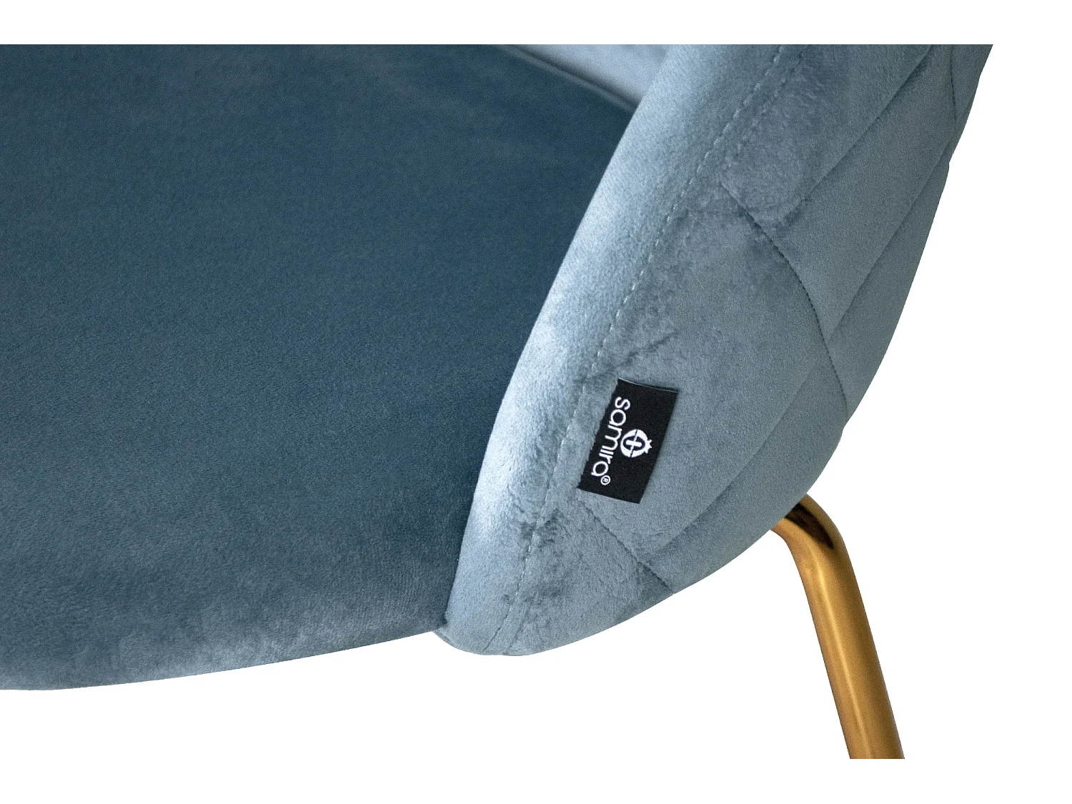 Sgabello cucina imbottito, sgabello alto in velluto carta da zucchero mod. Nicole