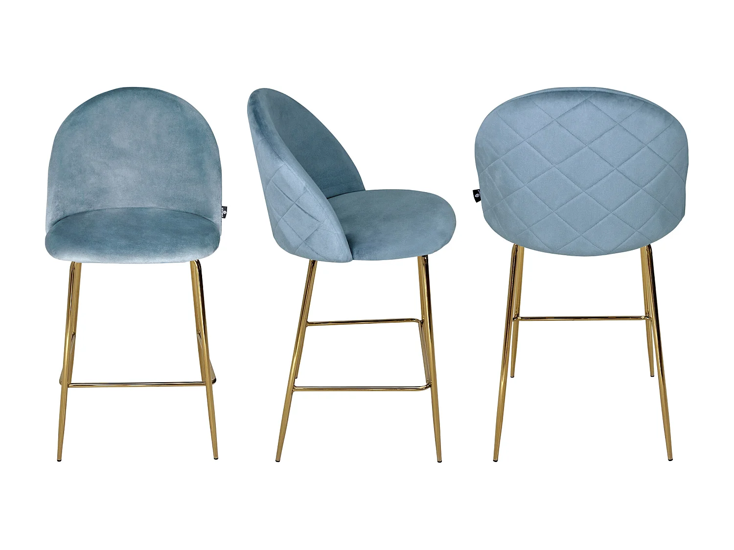 Sgabello cucina imbottito, sgabello alto in velluto carta da zucchero mod. Nicole