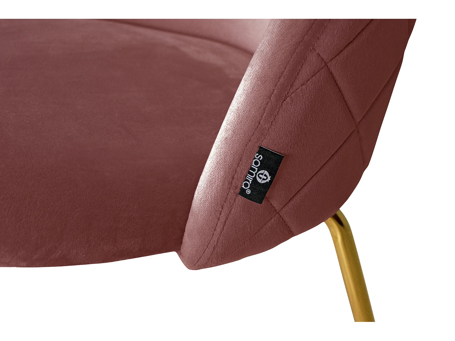 Sgabello cucina imbottito, sgabello alto in velluto rosso mattone mod. Nicole