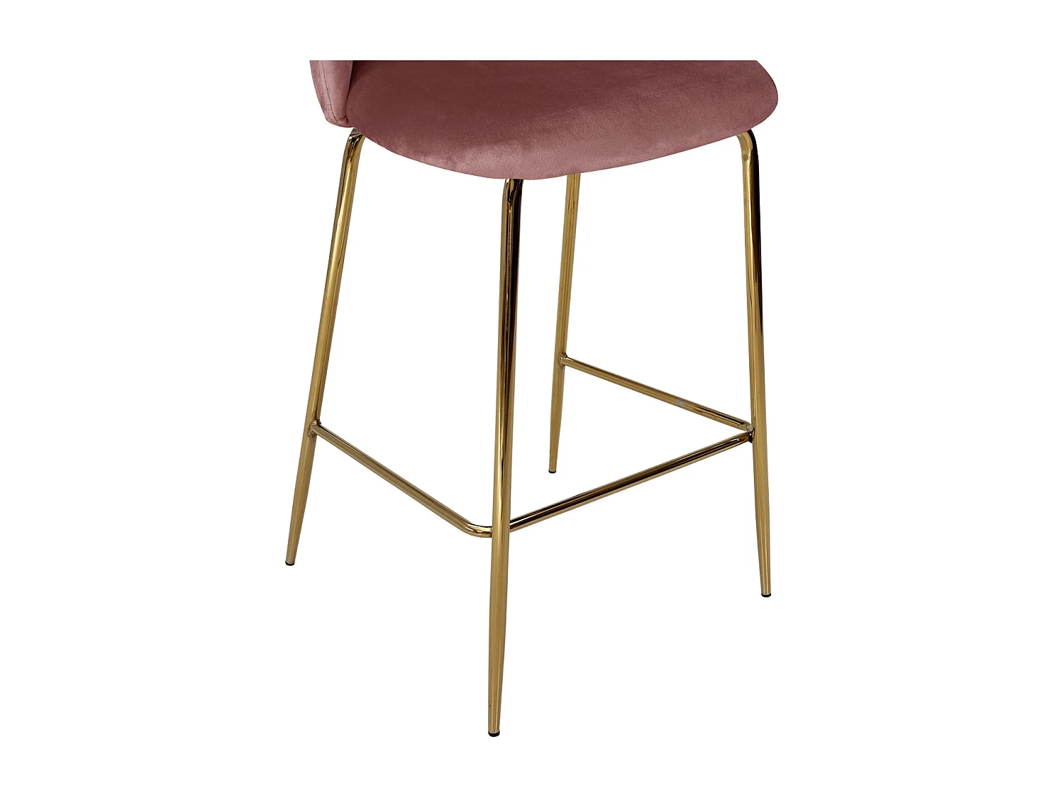 Sgabello cucina imbottito, sgabello alto in velluto rosso mattone mod. Nicole