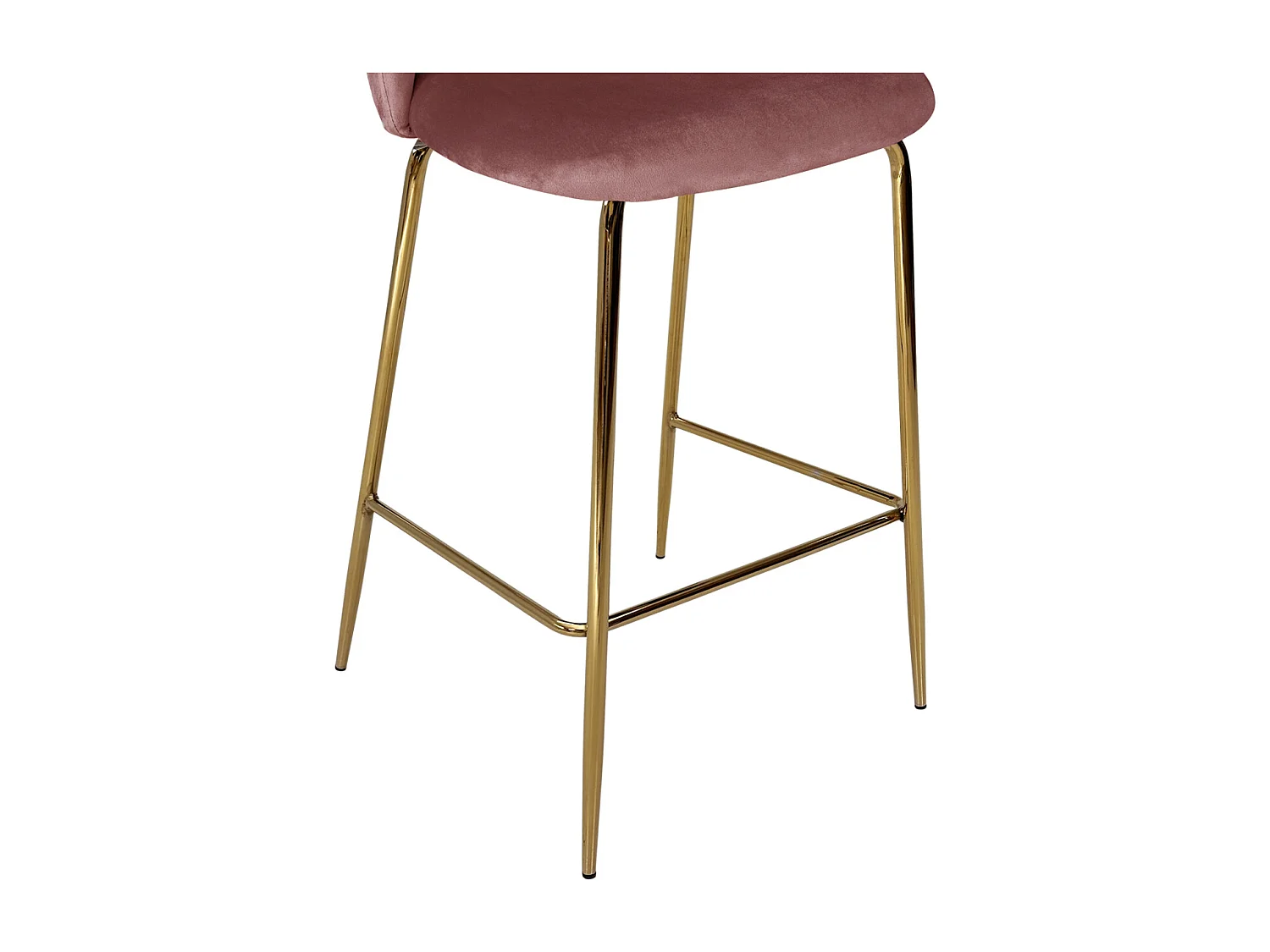 Sgabello cucina imbottito, sgabello alto in velluto rosso mattone mod. Nicole