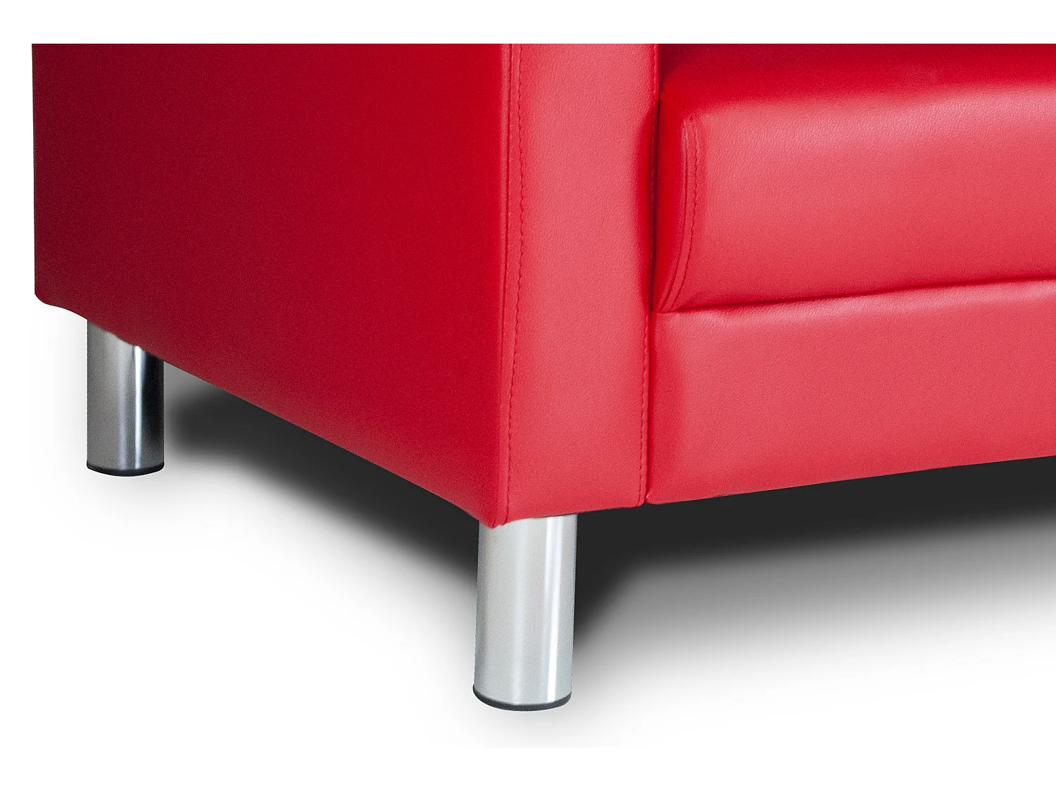 Divano 2 posti in ecopelle rosso mod. Charlie