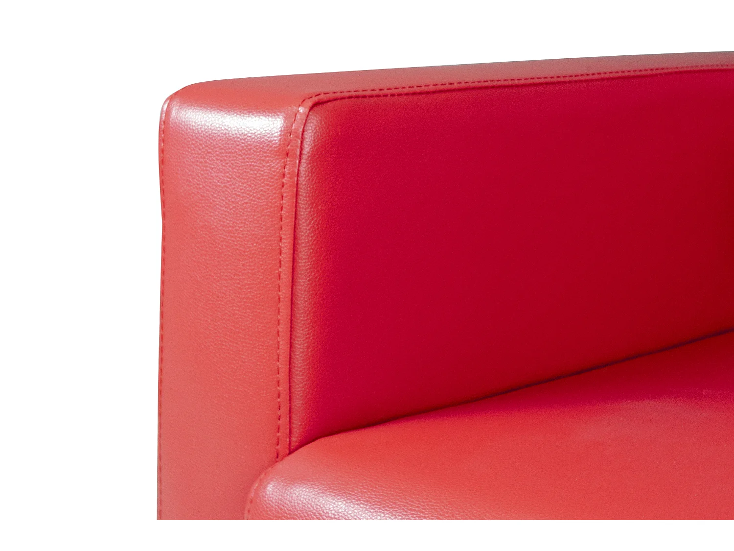 Divano 2 posti in ecopelle rosso mod. Charlie