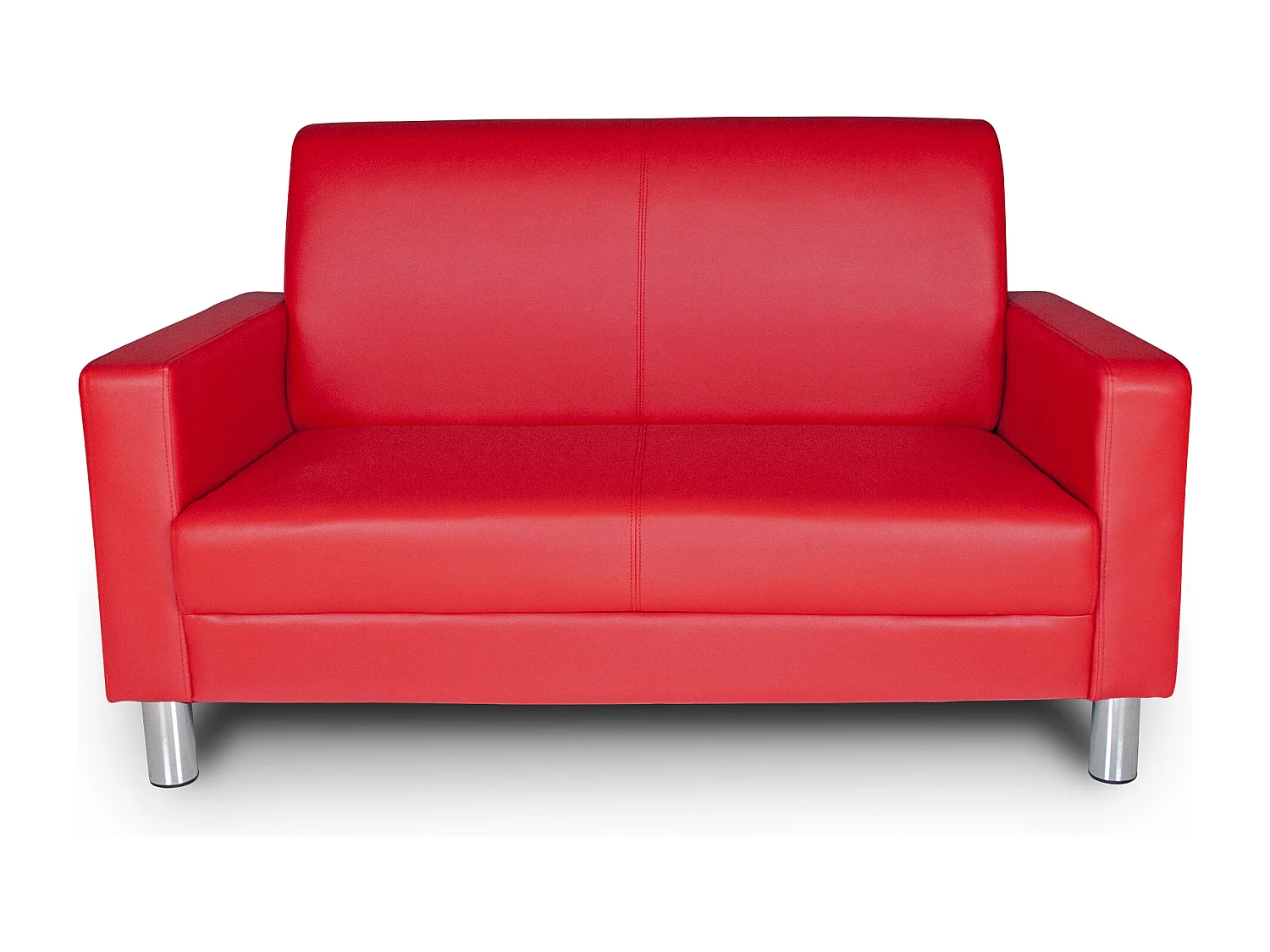 Divano 2 posti in ecopelle rosso mod. Charlie