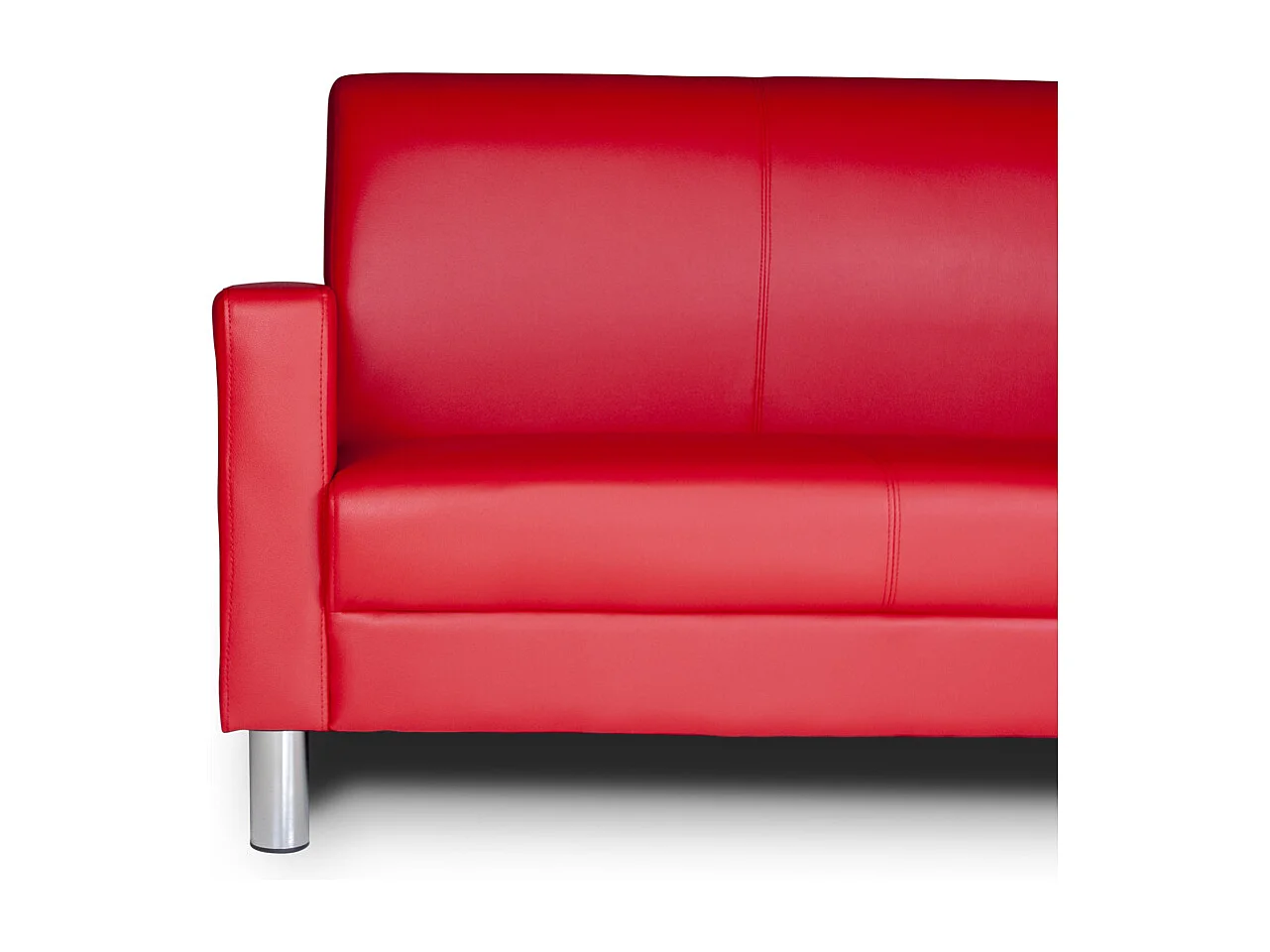 Divano 2 posti in ecopelle rosso mod. Charlie