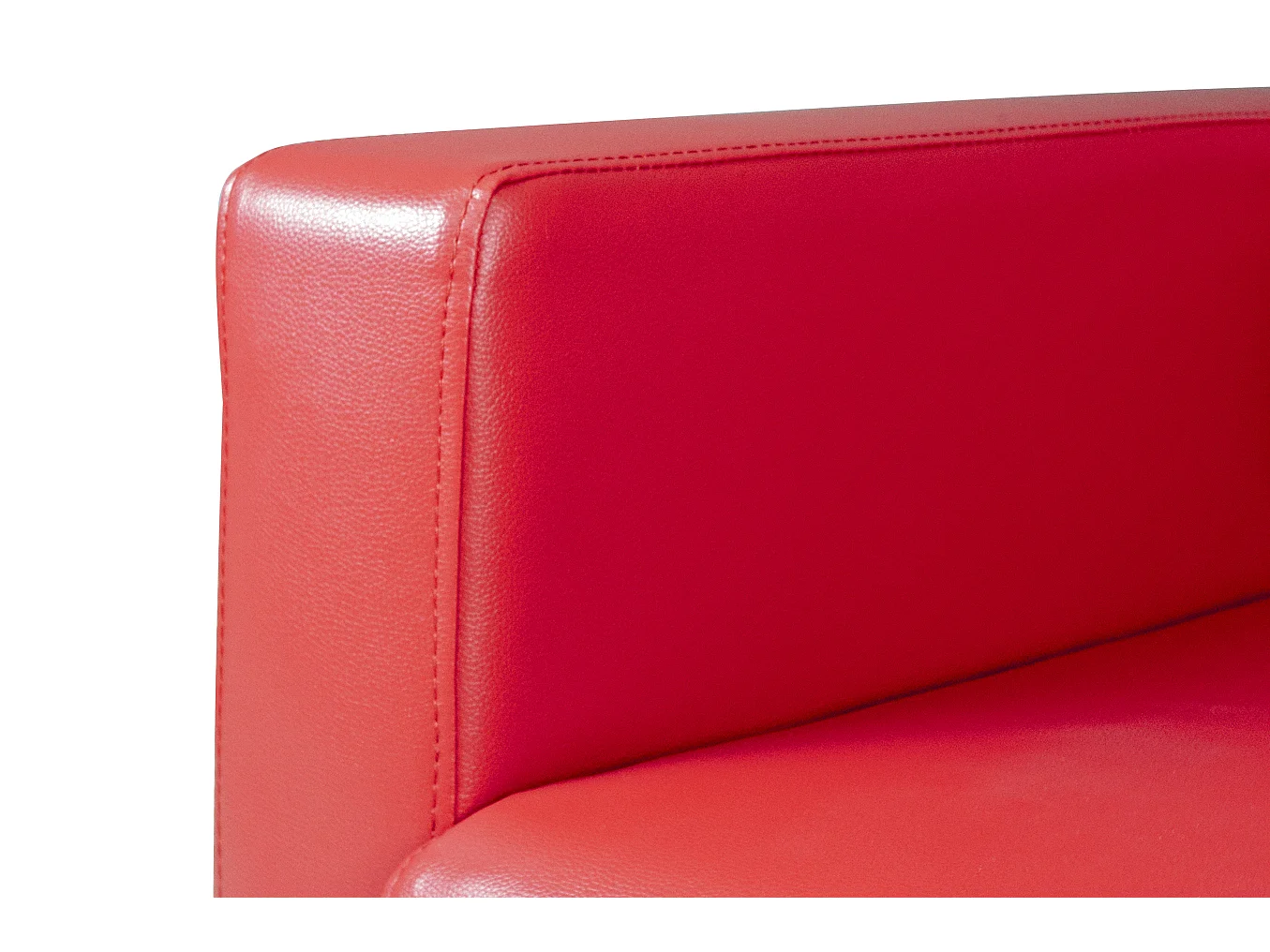 Divano 2 posti in ecopelle rosso mod. Charlie