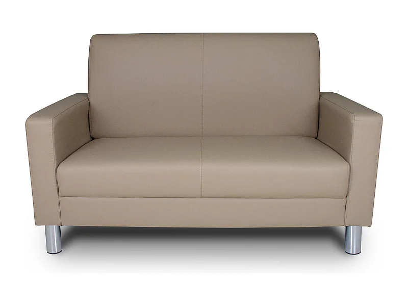 Divano 2 posti in ecopelle tortora mod. Charlie