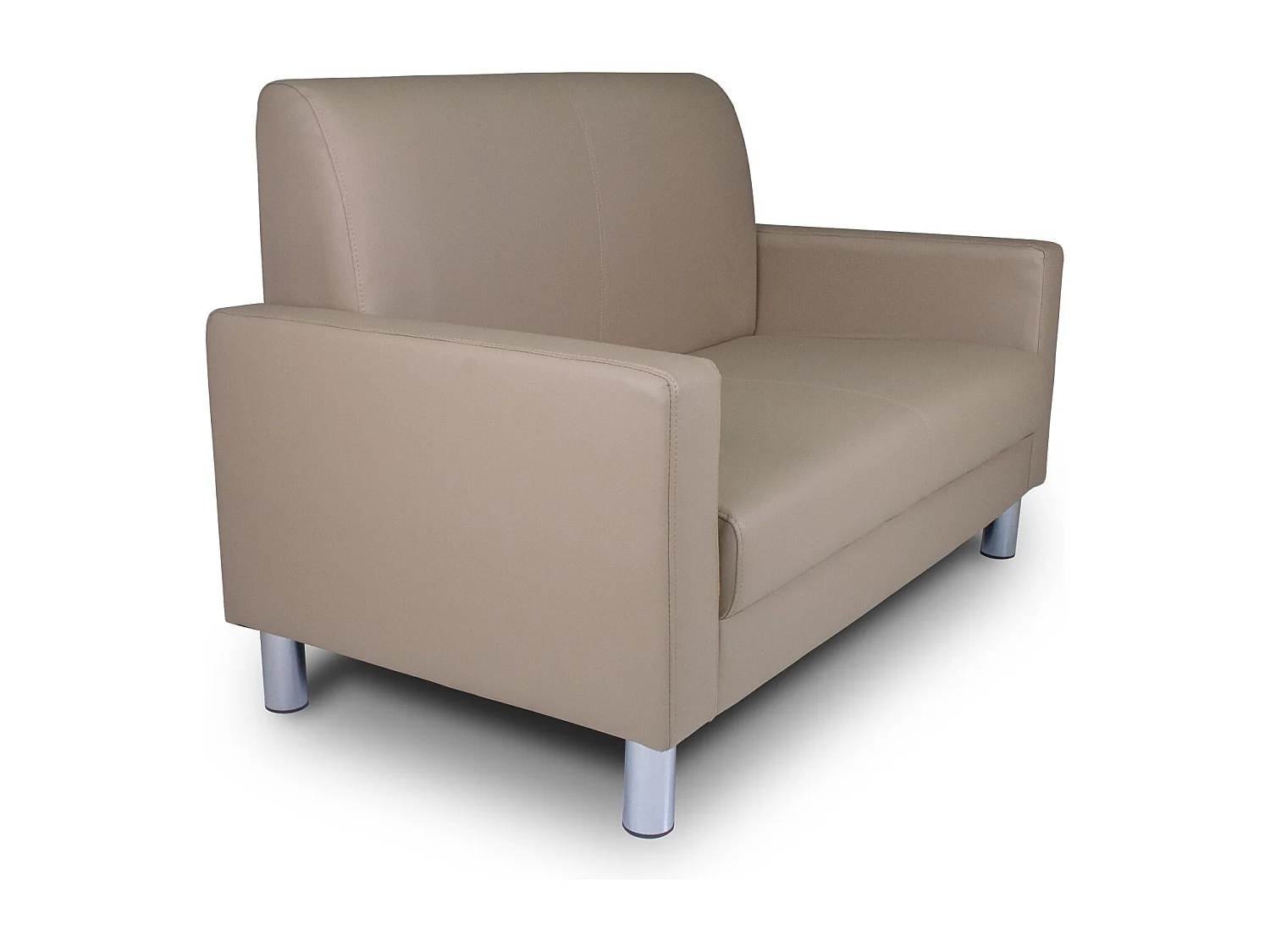 Divano 2 posti in ecopelle tortora mod. Charlie