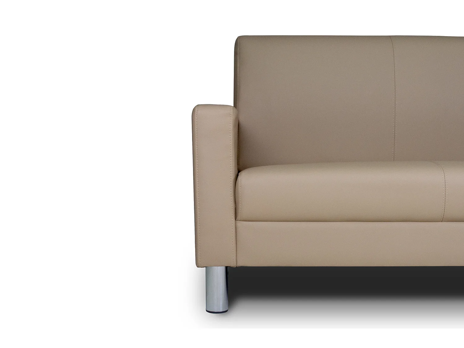 Divano 2 posti in ecopelle tortora mod. Charlie