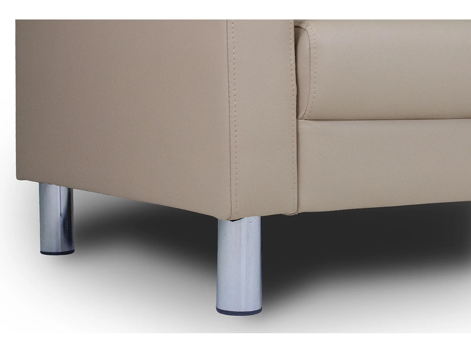 Divano 2 posti in ecopelle tortora mod. Charlie