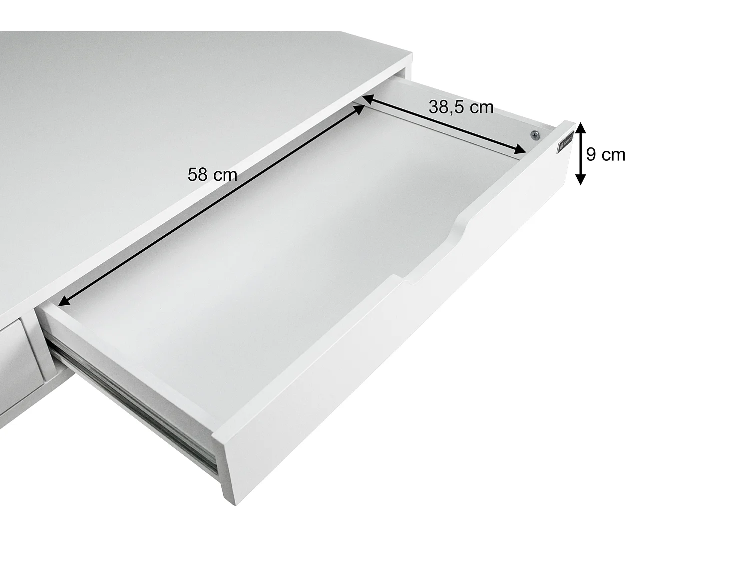 Scrivania per ufficio, scrivania con cassetti colore bianco mod. Diana