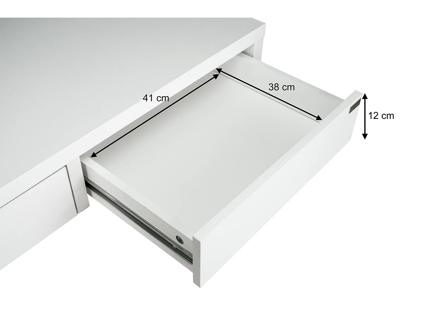 Scrivania per ufficio, scrivania con cassetti colore bianco mod. Iside