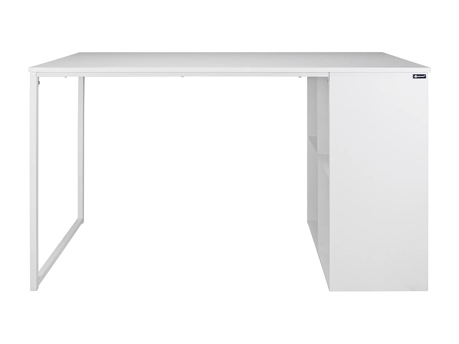 Scrivania per ufficio, scrivania con libreria colore bianco mod. Clio