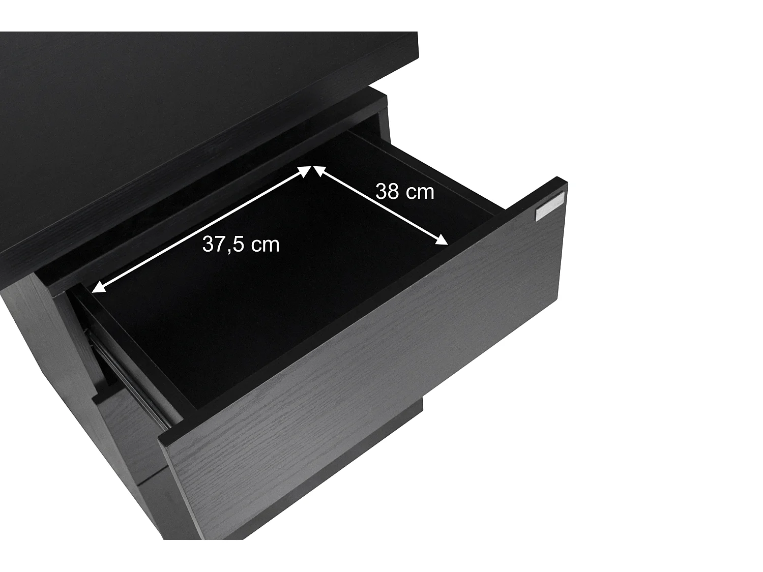 Scrivania per ufficio con cassettiera scrivania per cameretta colore nero mod. Althea