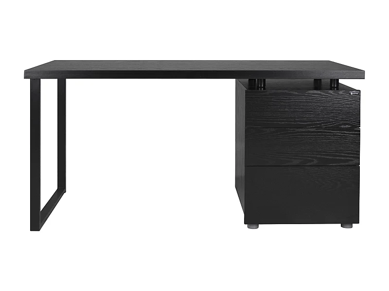 Scrivania per ufficio con cassettiera scrivania per cameretta colore nero mod. Althea