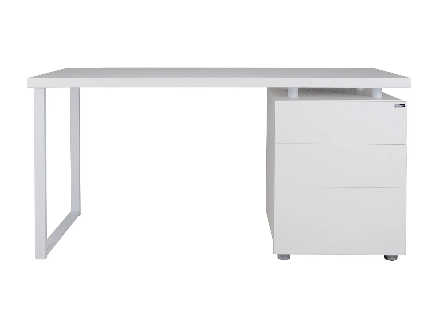 Scrivania per ufficio con cassettiera scrivania per cameretta colore bianco mod. Althea