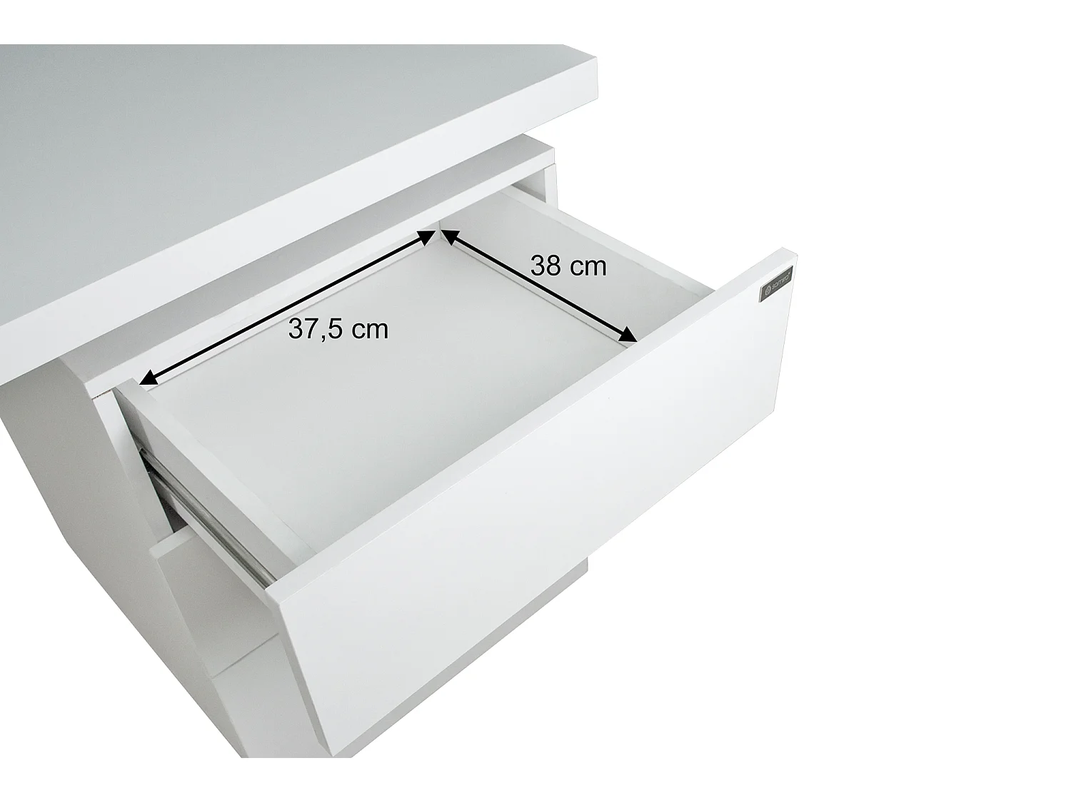 Scrivania per ufficio con cassettiera scrivania per cameretta colore bianco mod. Althea