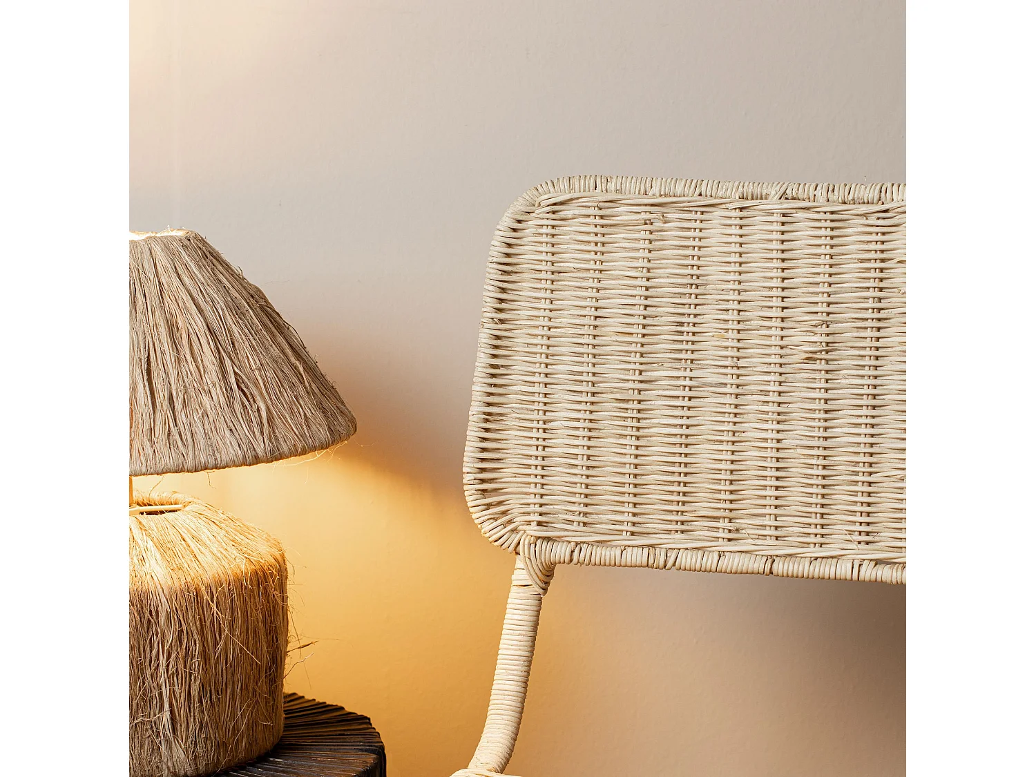 Now's Home - Lot De 2 Chaises En Rotin Et Pieds En Métal