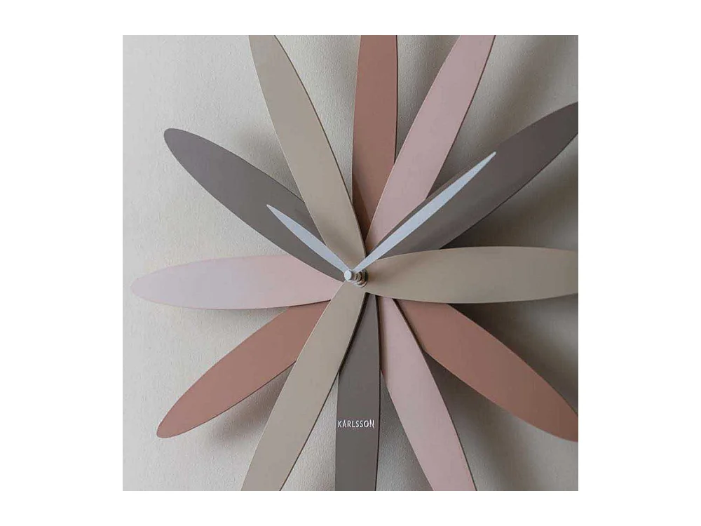 Wanduhr Bloom - Rosa - Ø45cm