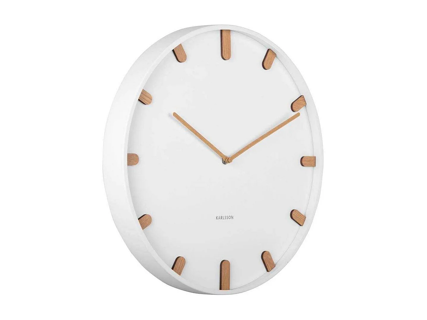 Horloge murale en métal Grace Blanc