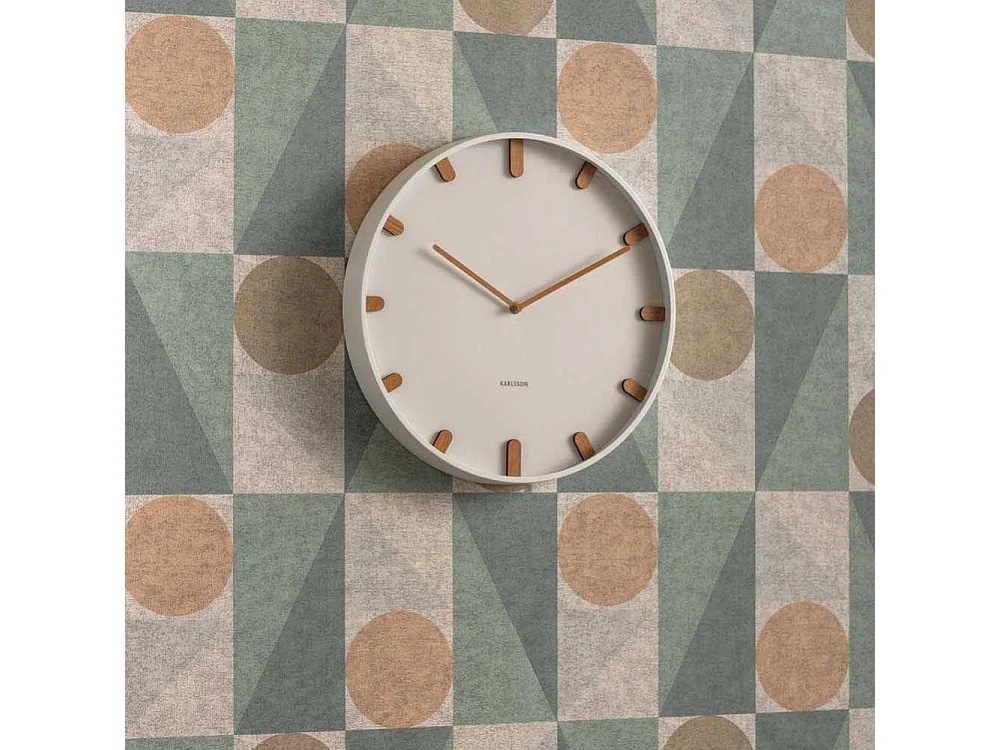 Horloge murale en métal Grace Blanc