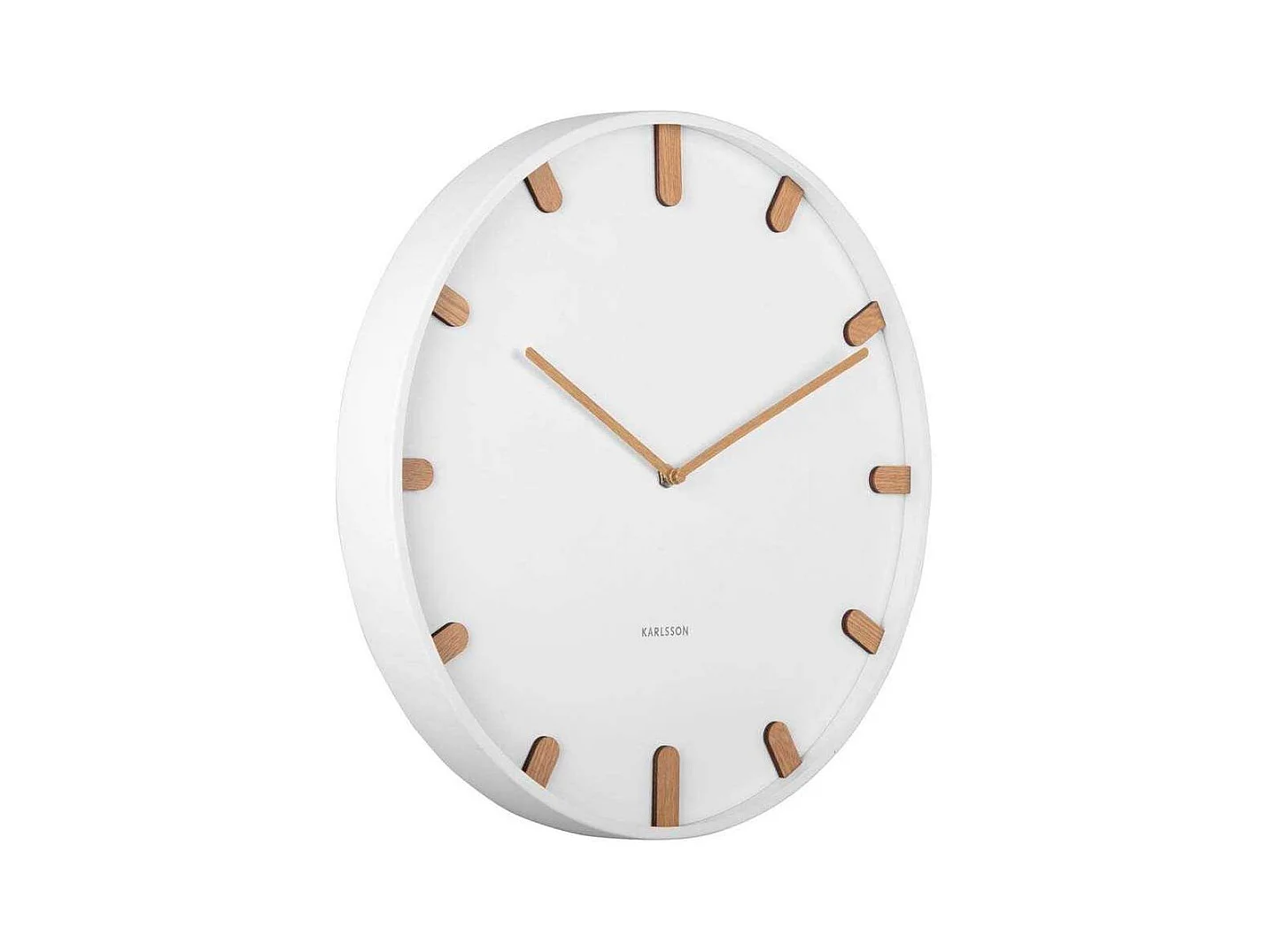 Horloge murale en métal Grace Blanc