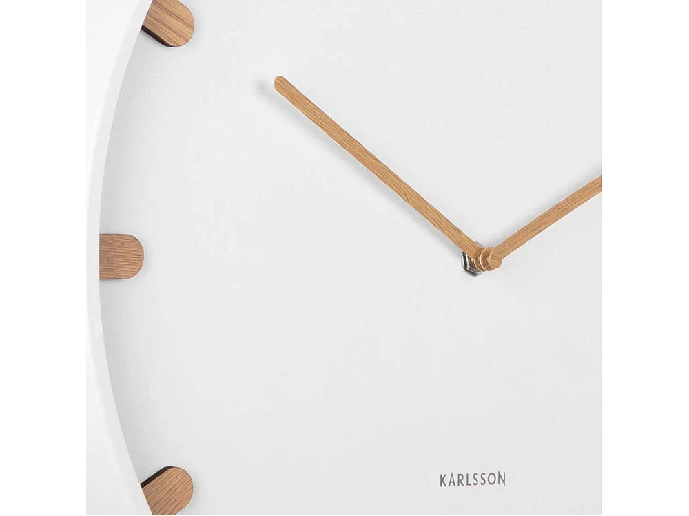 Horloge murale en métal Grace Blanc