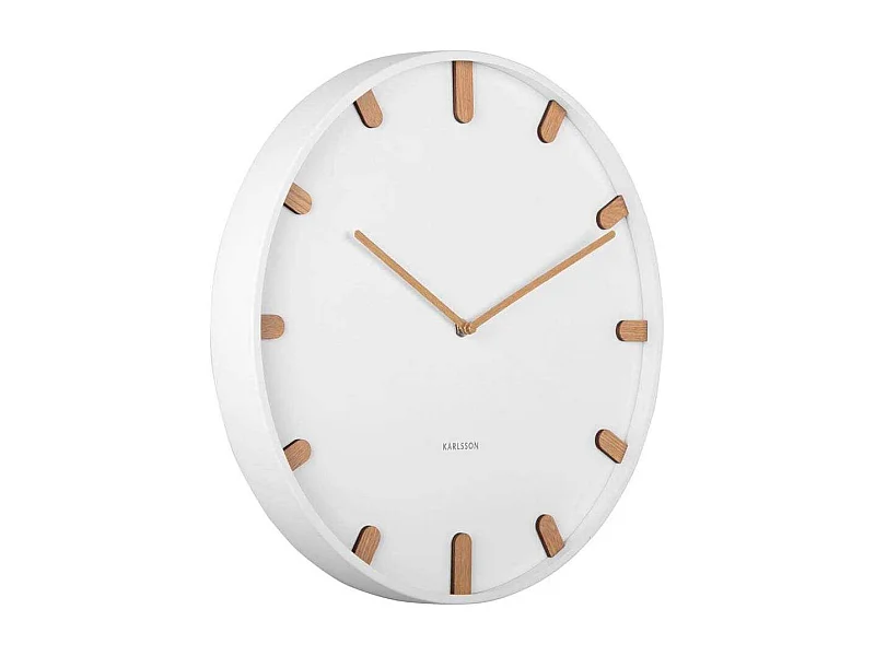 Horloge murale en métal Grace Blanc