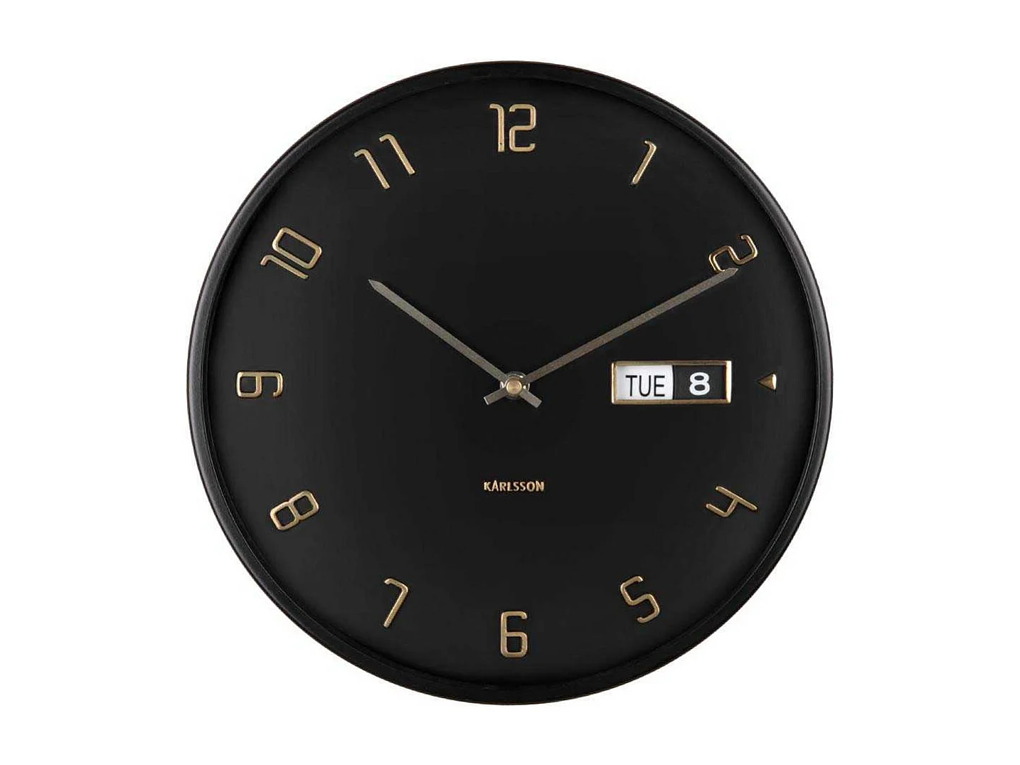 Horloge murale en aluminium Flip Noir