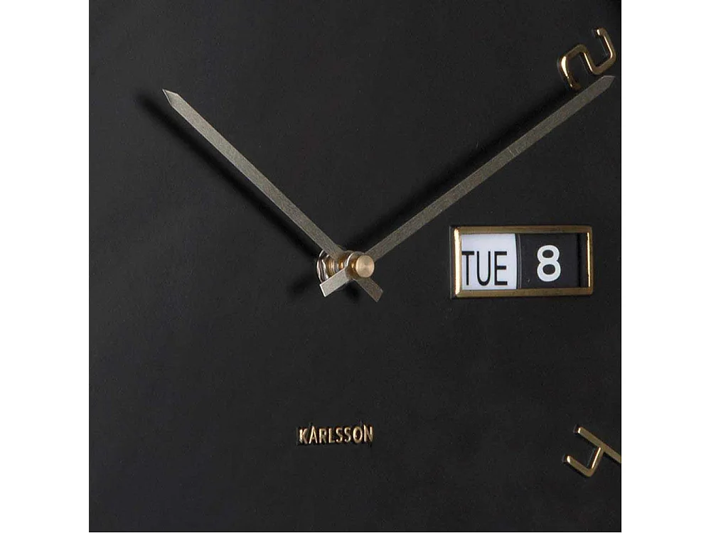 Horloge murale en aluminium Flip Noir