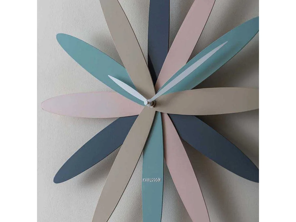 Zegar ścienny Bloom - Wielokolorowy - Ø45cm