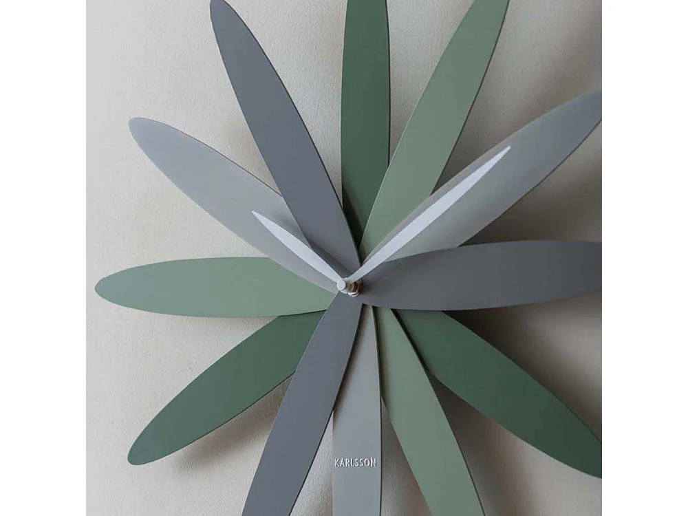 Wandklok Bloom - Groen- Ø45cm