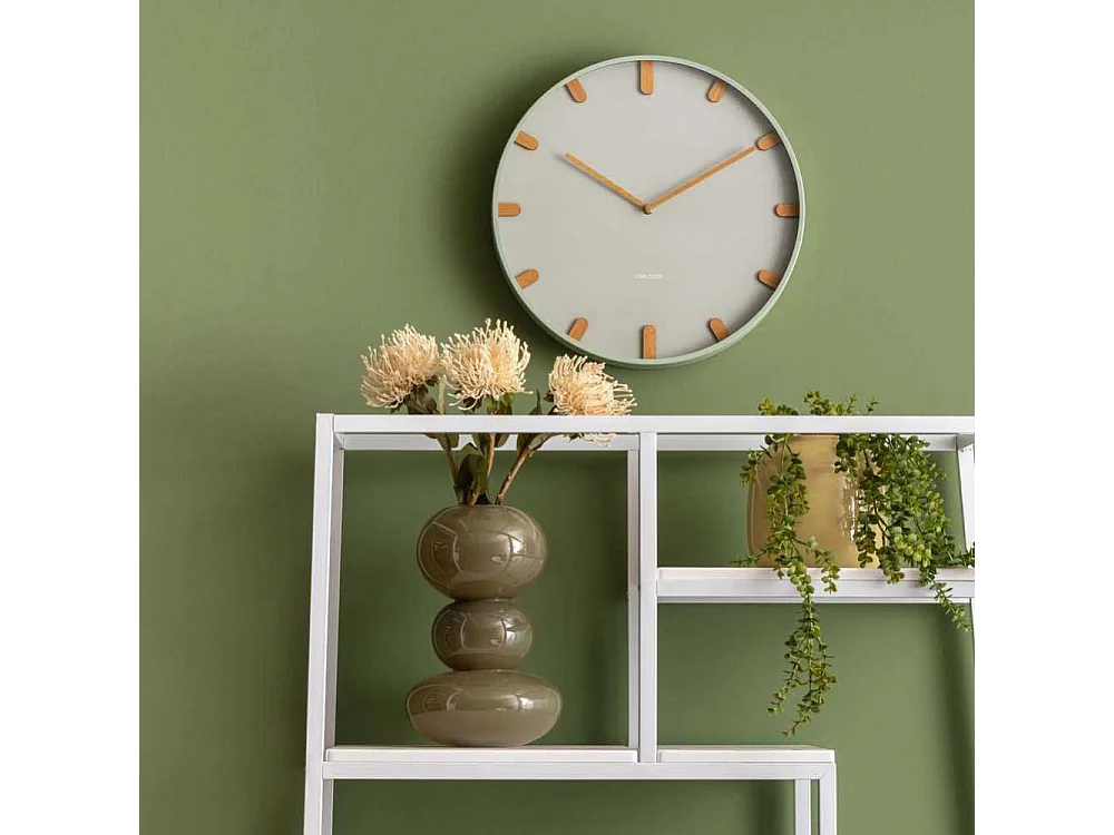 Horloge murale en métal Grace Jade grisée