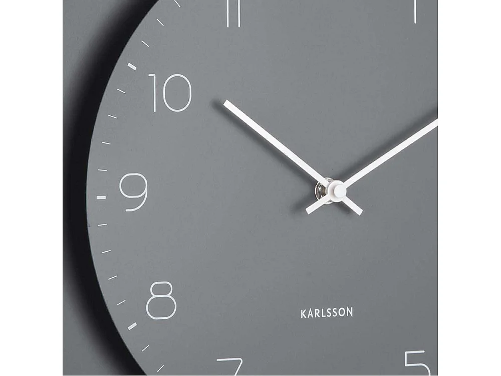 Horloge mural en métal Dual Disc Gris foncé