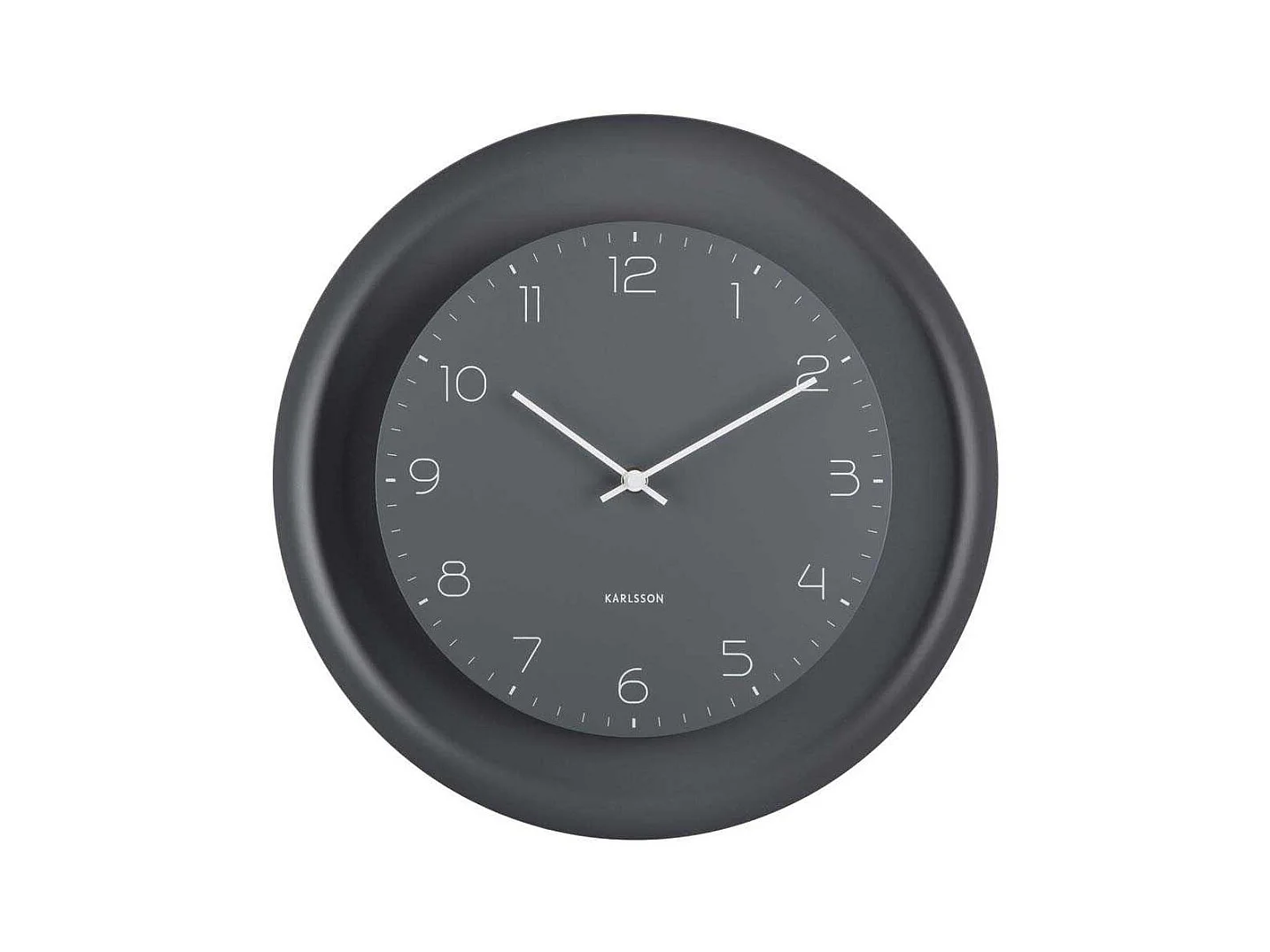 Horloge mural en métal Dual Disc Gris foncé