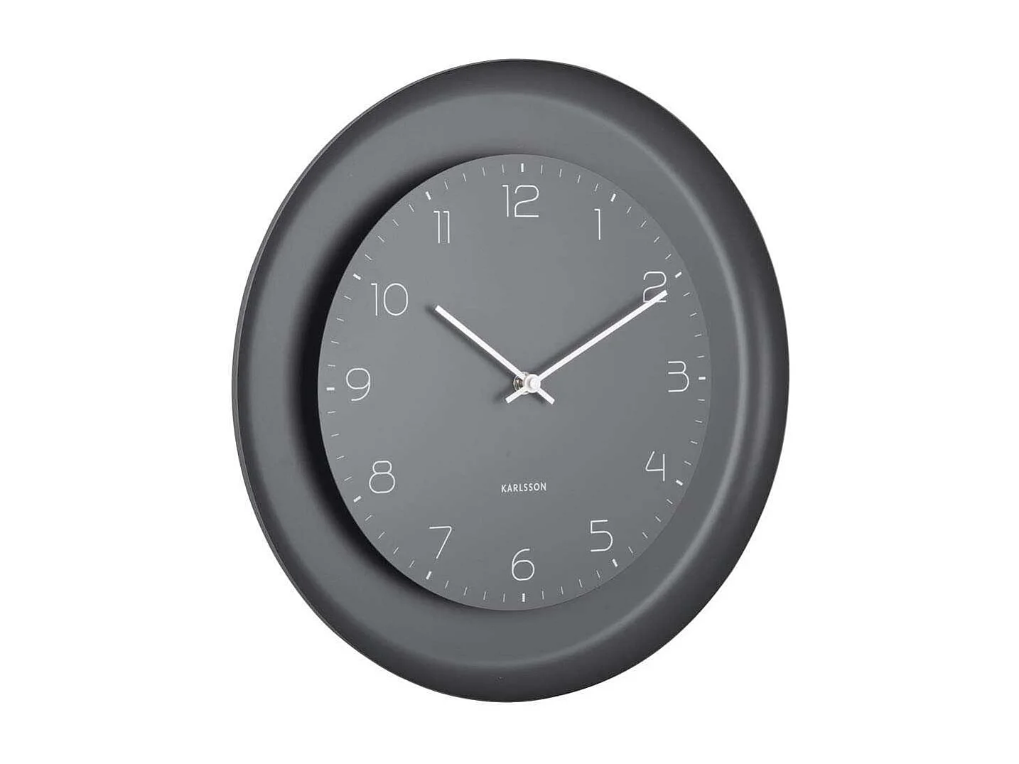 Horloge mural en métal Dual Disc Gris foncé