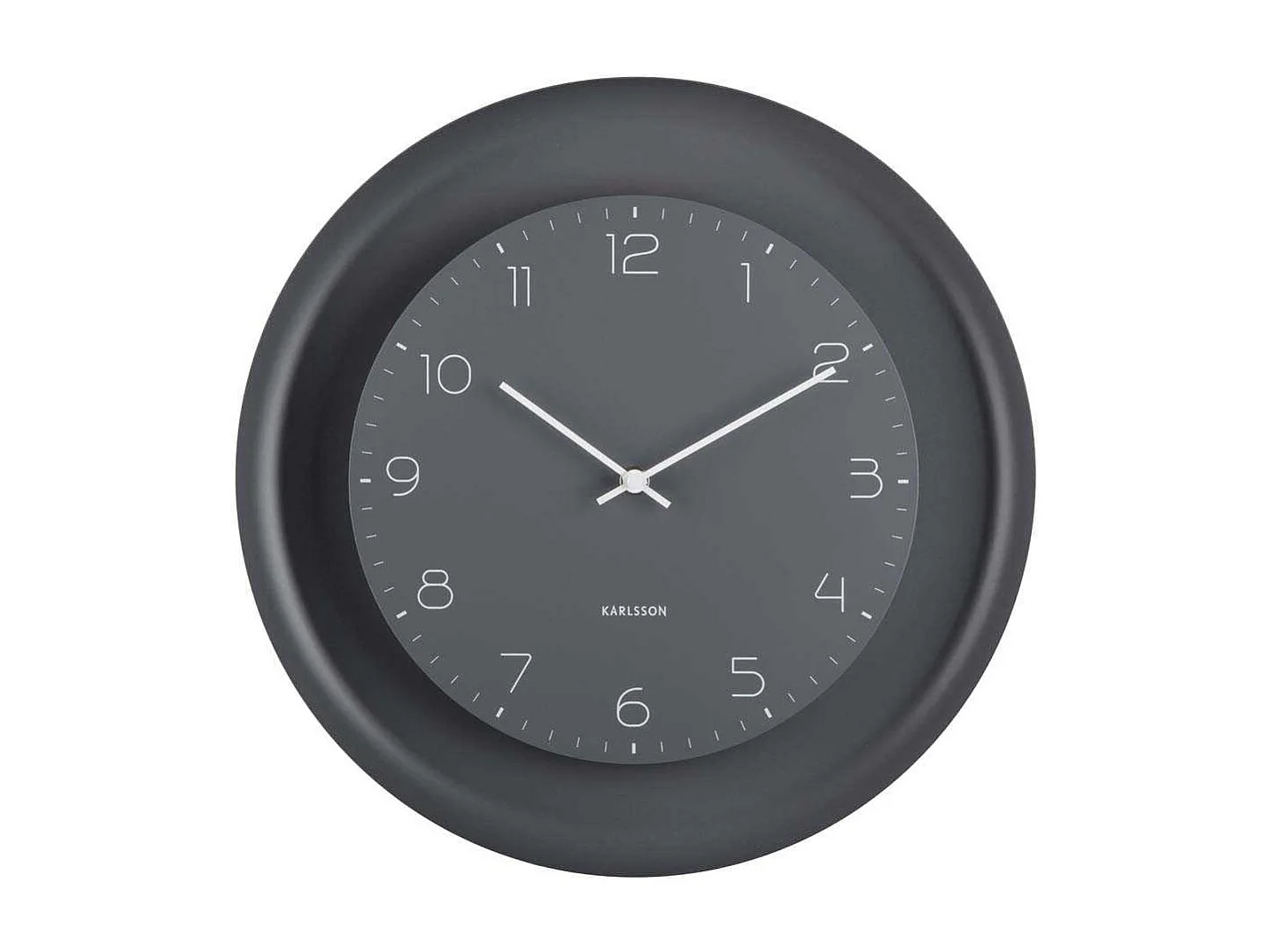 Horloge mural en métal Dual Disc Gris foncé