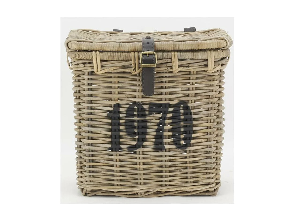 Coffre en poelet gris et cuir 1920