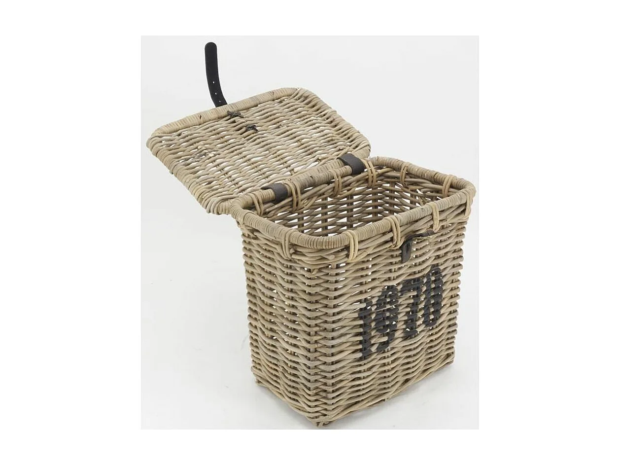 Coffre en poelet gris et cuir 1920