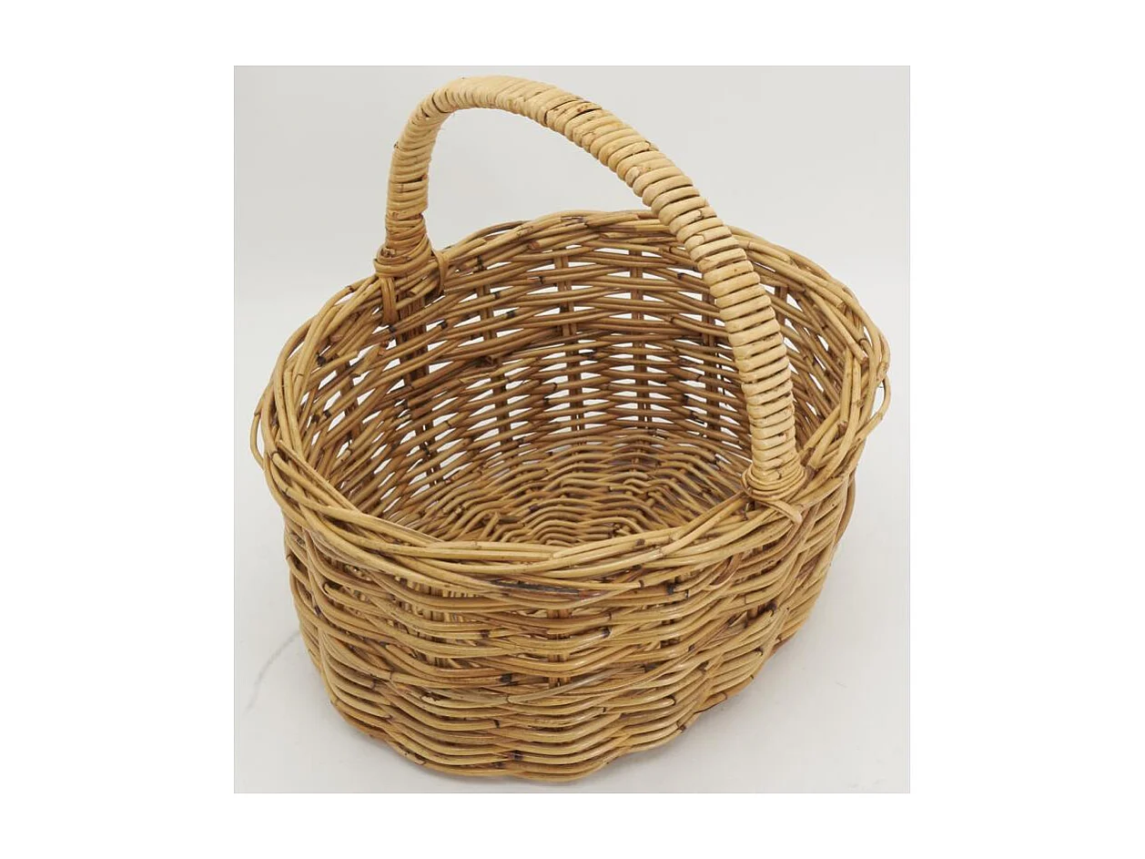 Panier ovale en poelet marron
