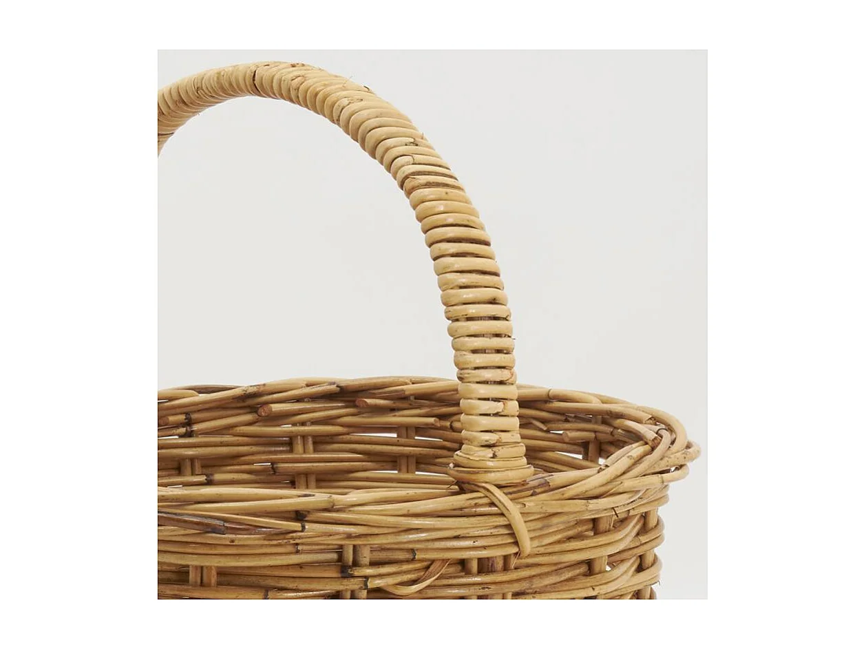 Panier ovale en poelet marron