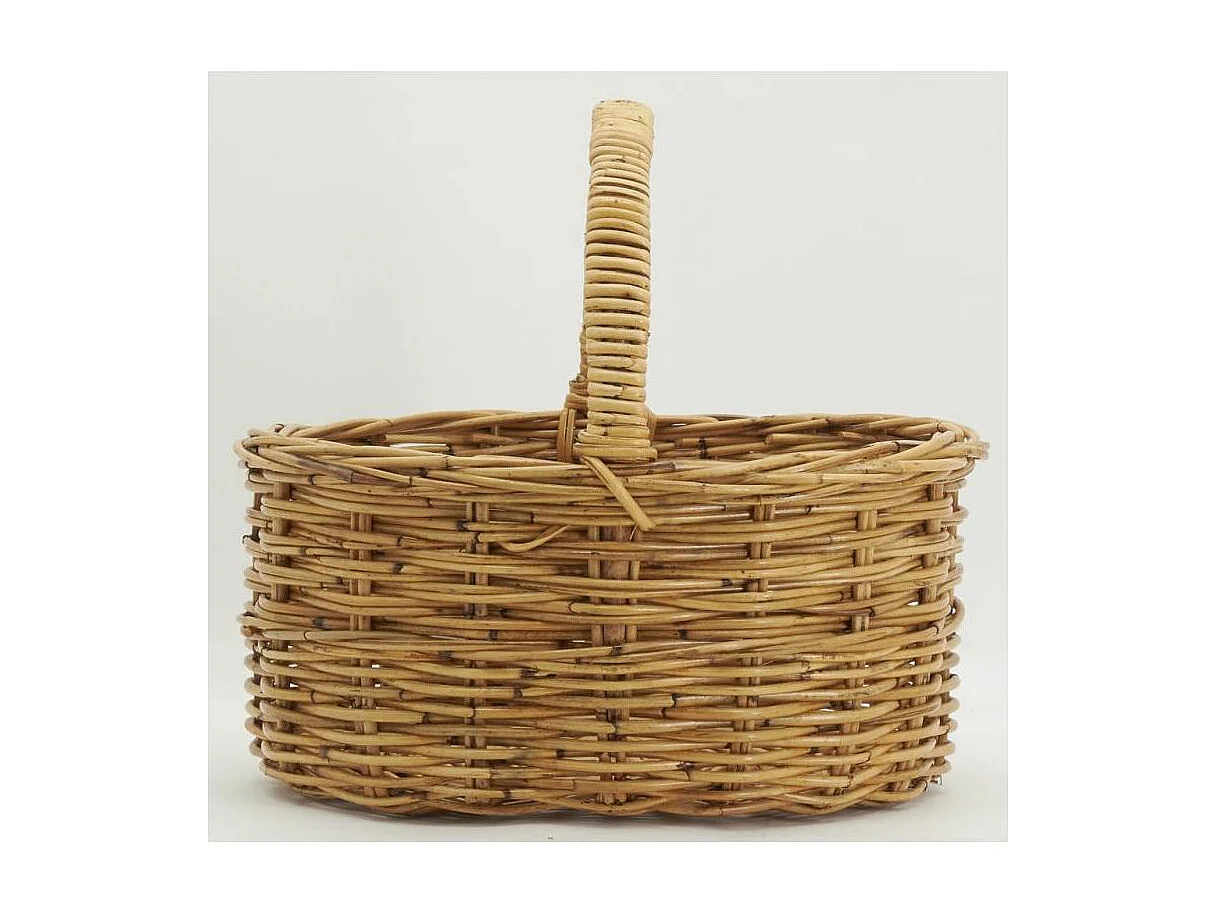 Panier ovale en poelet marron