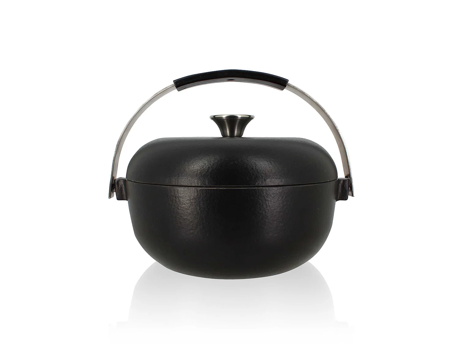 Ogo Living - Cocotte Olaf 24cm En Fonte Noir Avec Anse En Acier Inoxydable