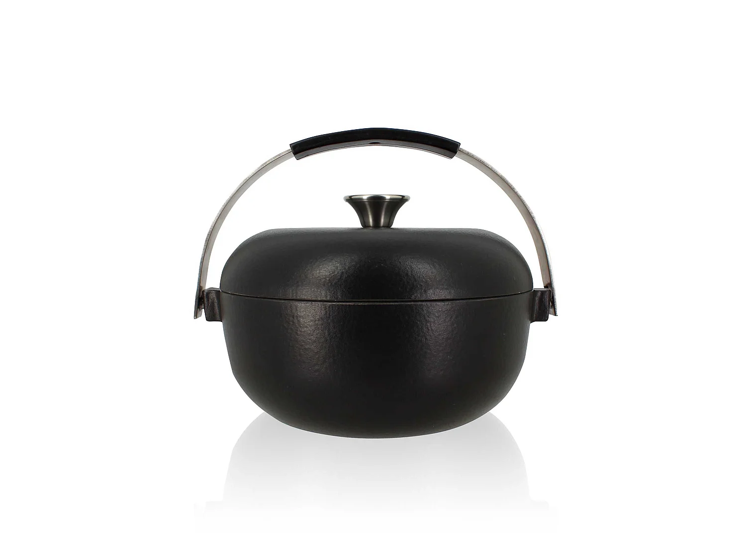 Ogo Living - Cocotte Olaf 24cm En Fonte Noir Avec Anse En Acier Inoxydable