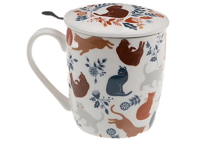 Mug en porcelaine imprimé avec filtre Léo