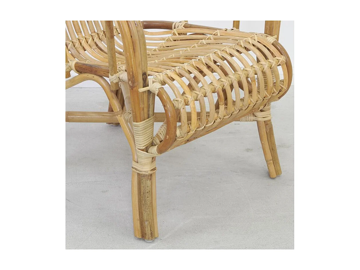 Fauteuil en poelet naturel