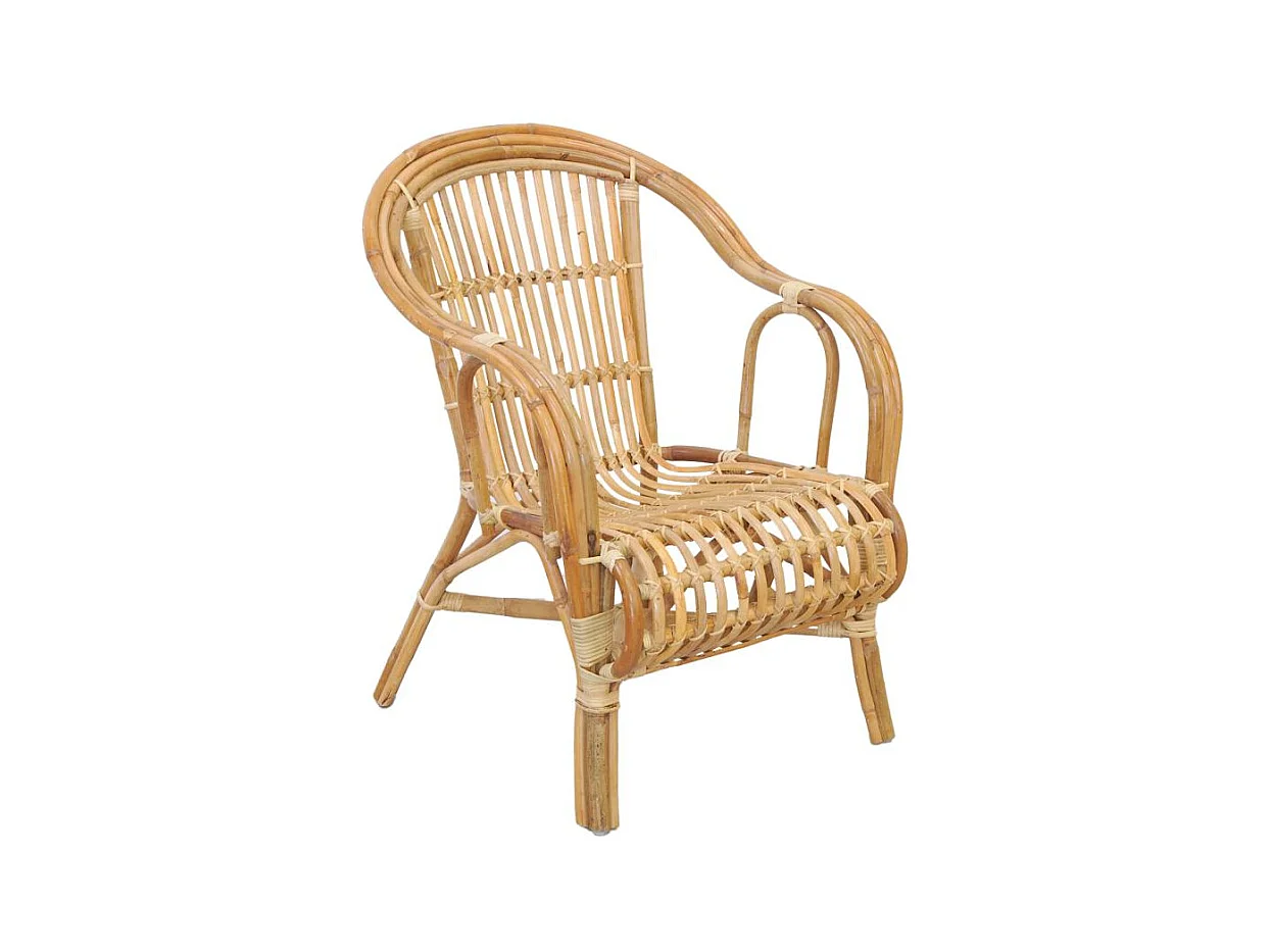 Fauteuil en poelet naturel