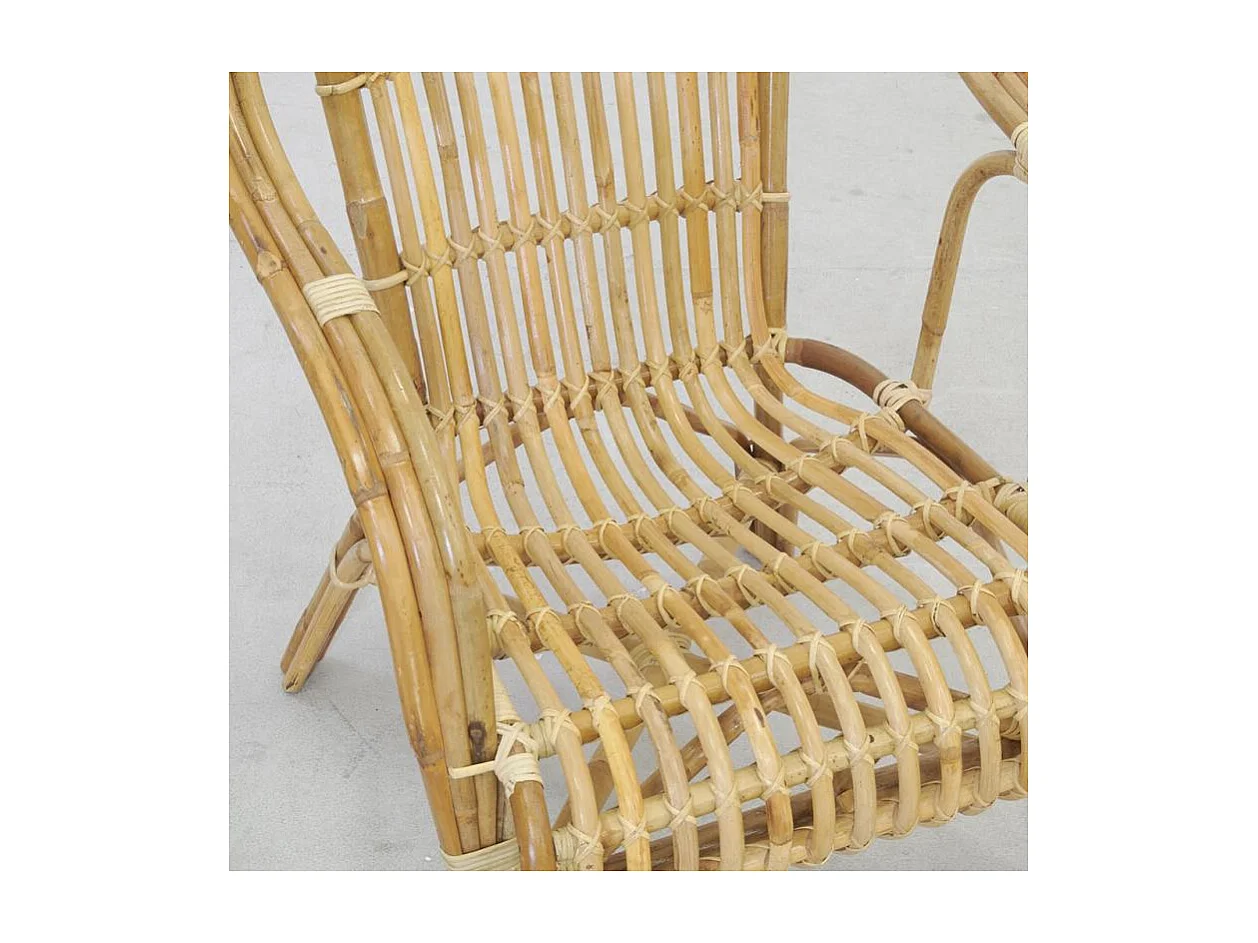 Fauteuil en poelet naturel